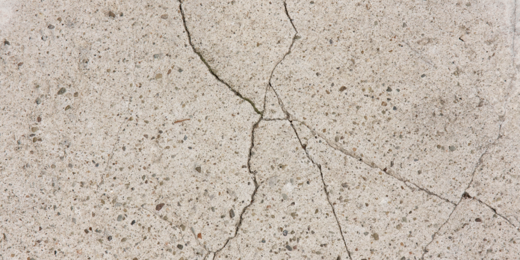 Sidewalk hairline crack